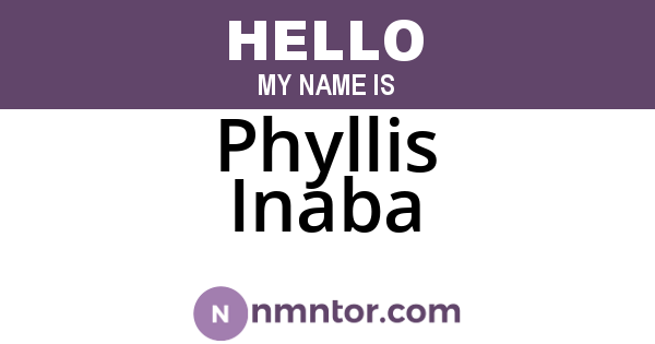 Phyllis Inaba