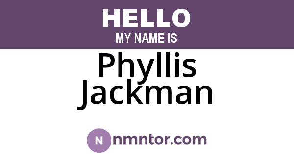 Phyllis Jackman