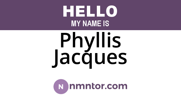 Phyllis Jacques