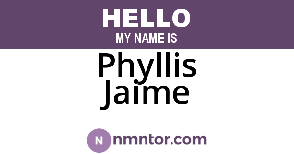 Phyllis Jaime