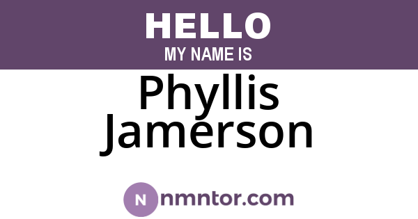 Phyllis Jamerson