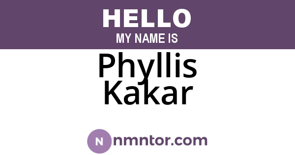 Phyllis Kakar