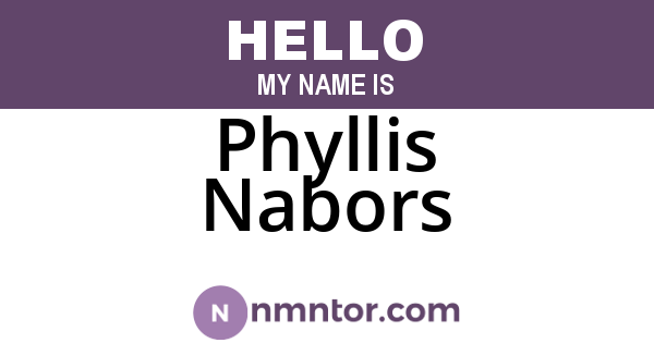 Phyllis Nabors