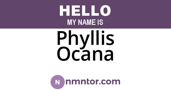 Phyllis Ocana