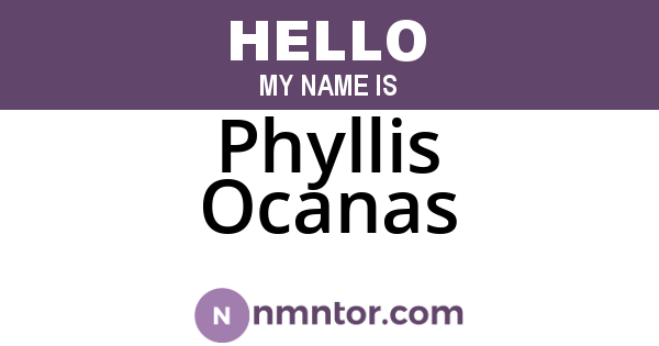 Phyllis Ocanas