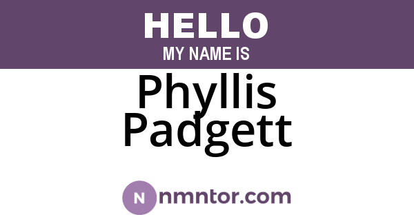 Phyllis Padgett