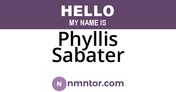 Phyllis Sabater