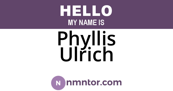 Phyllis Ulrich