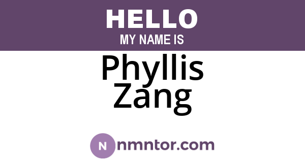 Phyllis Zang