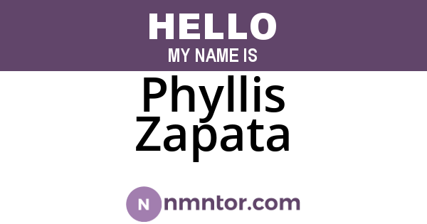 Phyllis Zapata