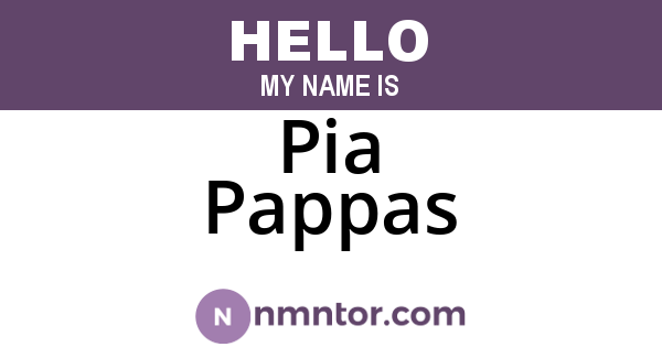 Pia Pappas