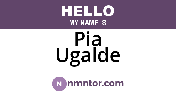 Pia Ugalde