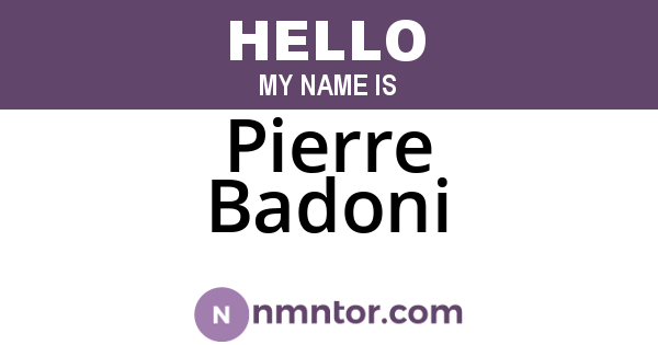 Pierre Badoni