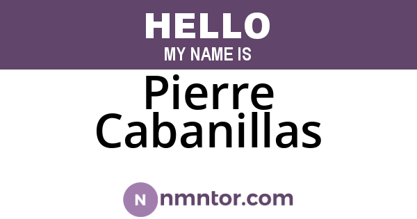 Pierre Cabanillas