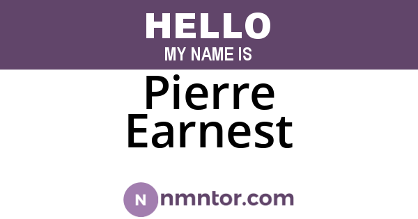 Pierre Earnest