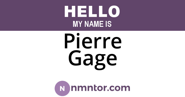 Pierre Gage