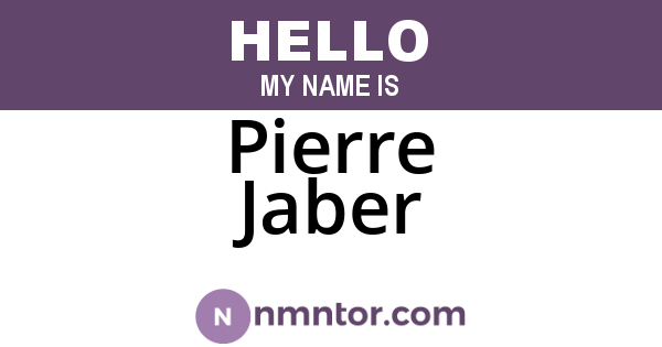 Pierre Jaber