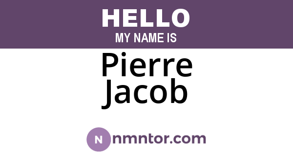 Pierre Jacob