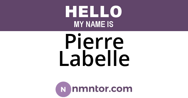 Pierre Labelle