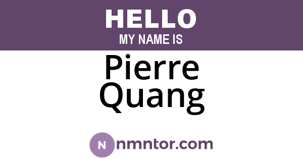 Pierre Quang