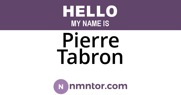 Pierre Tabron