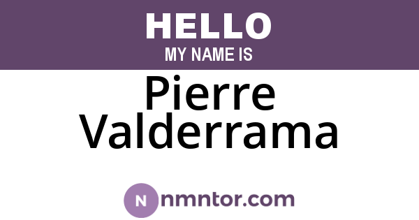 Pierre Valderrama
