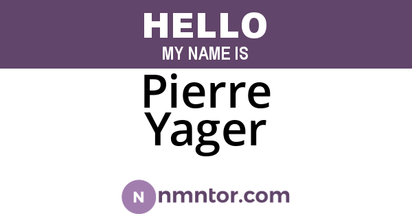 Pierre Yager