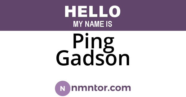 Ping Gadson