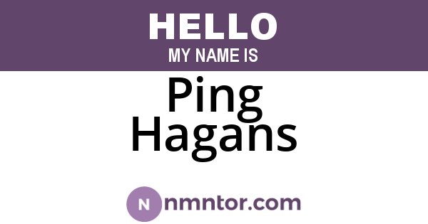 Ping Hagans