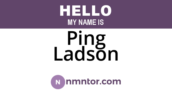 Ping Ladson