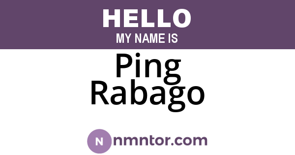 Ping Rabago