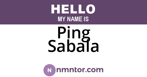 Ping Sabala