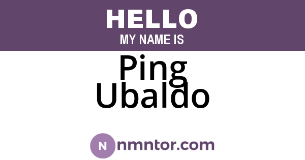 Ping Ubaldo
