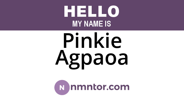 Pinkie Agpaoa