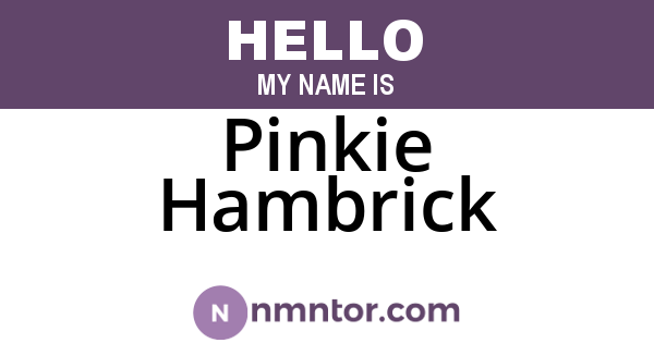 Pinkie Hambrick