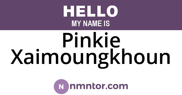 Pinkie Xaimoungkhoun