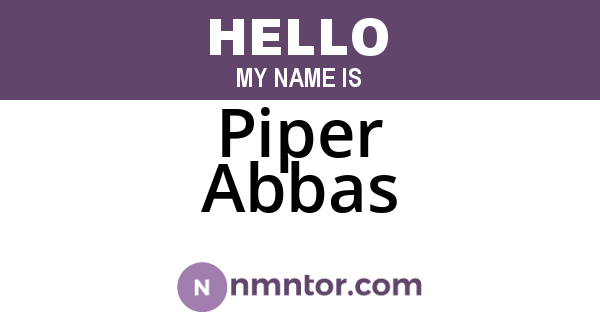Piper Abbas