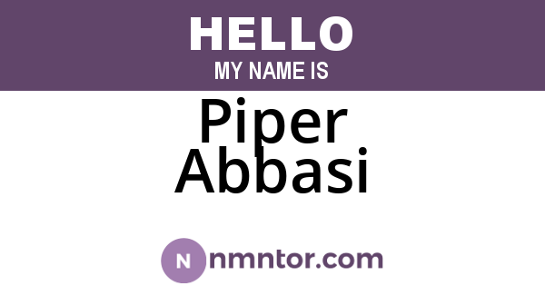 Piper Abbasi