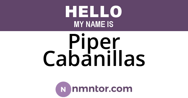 Piper Cabanillas