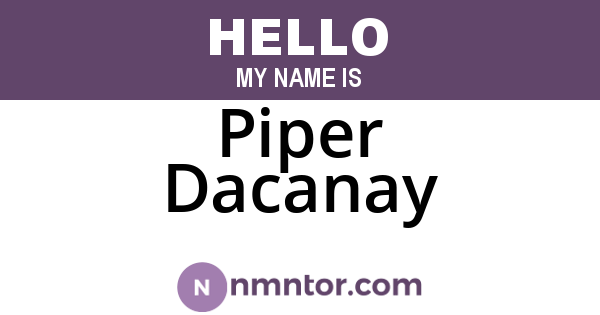 Piper Dacanay