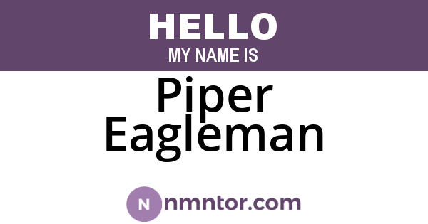 Piper Eagleman