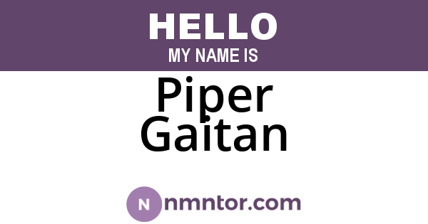 Piper Gaitan