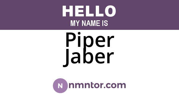 Piper Jaber