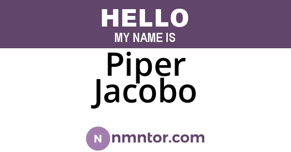 Piper Jacobo