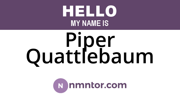 Piper Quattlebaum