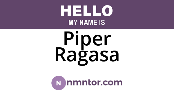 Piper Ragasa