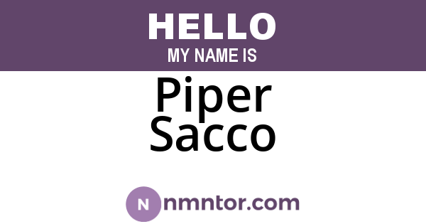 Piper Sacco