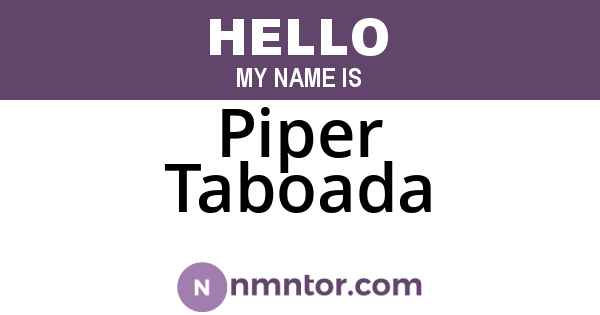 Piper Taboada