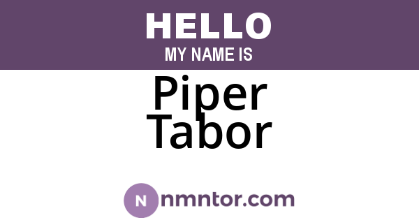 Piper Tabor