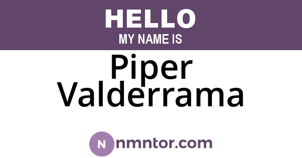 Piper Valderrama